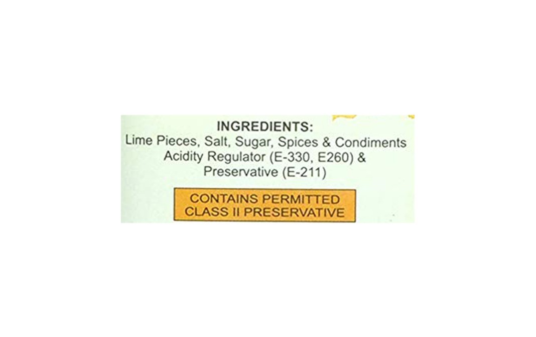 Sun Grow Lemon Pickle Sour & Sweet   Plastic Jar  1 kilogram